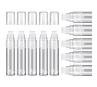 Plmvhpb Pack of 10 Paint Pens 15mm Empty Acrylic Permanent Marker Clear Acrylic Paint Pens Refillable Marker Pen