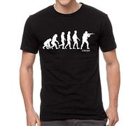 PLNSSCS Counter Strike Global Offensive Player Darwin Evolution cs go Funny t-Shirt_17 Black(Large)