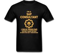 PLNSSCS Creative Design T Shirt for Men Sap Consultant Letter Quotes Headline Men Tshirts Father's Day Popular Cotton Tops Tees(Large)