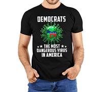 PLNSSCS Democrats The Most Dangerous Virus in America T-Shirt(X-Large)