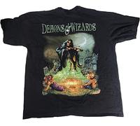 PLNSSCS Demons and Wizards Metal Band T Shirt Fiddler on The Green Black(X-Large)