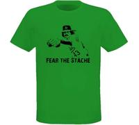 PLNSSCS Dennis Eckersley Fear The Stache Baseball T Shirt(Medium)