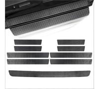 PLNSTYV 9 Pcs Car Door Sill Protector for Ford Ecosport 2017 2018 2019 2020 2021 2022 Carbon Fibre Anti-Scratch Guard Kick Plates Rear Bumper Trunk Threshold Scuff Plate Stickers