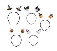 PLNVNVP 5Pcs Halloween Headbands Spider Web Witch Hat Headband Halloween | Hair Hoop Pumpkin White Ghost Headbands Cosplay Costume Hair Accessories Halloweens Dress Up Party Supplies Adults