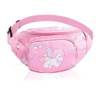 PLNVNVP Unicorn Baby Girl Waist Pack Backpack with Adjustable Belt, Fashion Unicorn Waist Bags for Outdoor Sports Travel Gift, pink, Cute and Playful