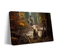 Ploceiny large artwork for wall Baptism wall art gifts for prayer room Jesus Running After Lost Lamb Picture for home decor canvas wall prints for for Living Room Bedroom decorations .(36"X24") A-399