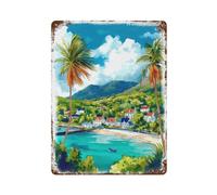 Plockton Scotland Vintage Watercolor Metal Tin Sign
