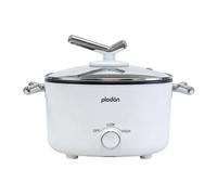 Plodon Electric Hot Pot 2.0L Portable Multifunctional Non-stick Cooking Pot, 1000W Rapid Noodles Electric Pot Wok Slow Cooker for Steak, Egg, Ramen, Oatmeal Soup with Dual Power Control