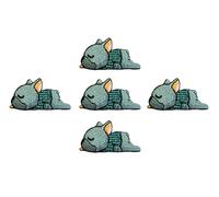 Ploen Set of 5 pcs Mini French Bulldog Puppy Dog Patches Cute Cartoon logo11 Patches Sew Iron on Embroidered Applique Badge Sign Patch Clothing DIY Costume