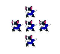 Ploen Set of 5 pcs Mini French Bulldog Puppy Dog Patches Cute Cartoon logo3 Patches Sew Iron on Embroidered Applique Badge Sign Patch Clothing DIY Costume