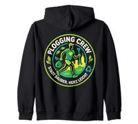 Plogging Crew Stadt Sauber Herz Leicht Adventure Zip Hoodie