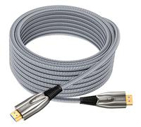 Ploiwue 8K HDMI opticafiber cable 20m nylon braided active optical AOC 2.1cable 48Gbps ultra high speed cable Function for HDTV/Projec tor Home Theatre Gaming box Blu ray player projector