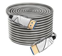 Ploiwue long 8k HDMI opticafiber cable 25M Metal Armor Jacket active optical AOC 2.1cable 48Gbps ultra high speed cable Function for HDTV/Projec tor Home Theatre Gaming box Blu ray player projector