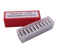Plomevry 10Pcs Wood Turning Carbide Insert Blades Milling 30 Degree Lathe Chisel Replacement Blade 14X14X2mm
