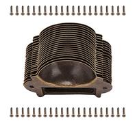 Plomevry 20PCS File Name Card File Cabinet Handles Label Holder Antique Bronze Drawer Label Pull Cabinet Frame Handle File Name