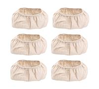 Plomevry 6 Pcs Oval Shape Bread Proofing Basket Cover Natural Rattan Baking Dough Sourdough Proofing Basket Cloth Liner