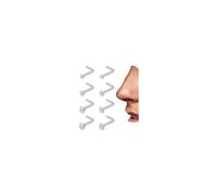 PLOMFOV 8PCS Titanium Nose Rings Studs 20G/18G Corkscrew Nose Ring L Shaped Nose Studs 6A Diamond CZ Silver&Gold Hypoallergenic Nose Piercing Jewelry for Women Men 1.5mm 2mm 2.5mm 3mm, 20G-L Shaped