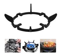 Plomveriq Wok Ring, Cast Iron Ring, Wok Stand for Gas Hob, Burner Pan Support, Universal Stove Rack Pan Support, Trivet Non-Slip Pot Stand for Kitchen Gas Hob Cooking Pot and Cookers