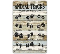 PlongHai Animal Tracks Tin Sign Vintage Style Tin Sign Home Kitchen Restaurant Cafe Art Metal Sign Retro Gift Sign 12x8 Inch, Singage