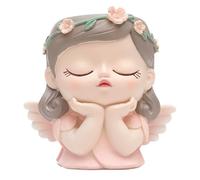 Plookyoe Silicone Mold Flower Fairy Prayer Flower Pot Resin Gypsum Crystal Dropping Glue Tool DIY Handmade Crafts Pink