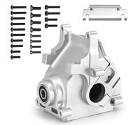 PLOQAZEH For Arrma 6s For Kraton For Typhon For Senton For Talion For Infraction For Limitless For Mojave 1/7 1/8 Aluminum Gearbox Case Housing RC Crawler Transmission(Silver)