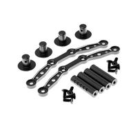 PLOQAZEH For Arrma For Mojave For BLX 4S ARA320740 1/8 1Set Alloy Front Rear Body Mount Plate Set RC Car Upgrades Replacements Parts RC Car Upgrade Part(Black)