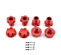 PLOQAZEH For Traxxas For E-Revo 2.0 For Maxx 1/8 Metal 17mm Splined Wheel Hex Hub Adapter RC Car Upgrade Replacements Parts RC Car Upgrade Part(Red)