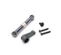 PLOQAZEH For WLtoys 144010 144001 144002 124016 127017 124018 124019 LC 1/14 Metal Steering Rod 28T Servo Arm RC Car Upgrade Parts RC Car Upgrade Part(Gray)