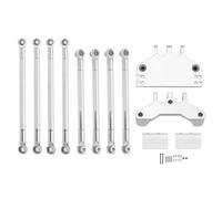 PLOQAZEH Models For MN For MN128 MN86 MN86S MN86K MN86KS G500 1/12 Metal Link And Servo Mount Pull Rod For Seat Bracket RC Car Upgrade Repair Part(Silver)