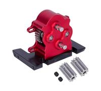 PLOQAZEH Parts For LCG For Capra For SCX10 PRO 1/10 Aluminum Dual Transmission Dig Overdrive Gearbox With Delrin Skid RC Crawler Upgrade(Red)