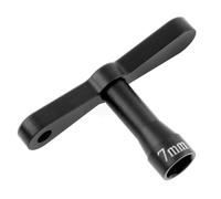 PLOQAZEH Parts for TRX4M for SCX24 AX24 for FCX24 FCX24M for Ascent-18 1/18 1/24 Metal Wheel Hex 7mm Nuts Sleeve Wrench Tool RC Crawler Car Upgrade Parts(Black)