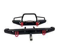 PLOQAZEH RC Accessories For Axial For Traxxas For TRX-4 For SCX10-II 90046 90047 1:10 Metal Front Rear Anti-Collision Bumper With Light RC Crawler Car Upgrade Parts(1 set)