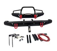PLOQAZEH RC Accessories For Axial For Traxxas For TRX-4 For SCX10-II 90046 90047 1:10 Metal Front Rear Anti Collision Bumper With Light RC Crawler Car(1 set)