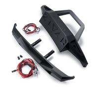 PLOQAZEH RC Accessories For Axial For Wrangler Trail Honcho SCX6 AXI05000 AXI05001 1/6 Metal Front Rear Bumper With Lights RC Crawler Car Truck(1 set)
