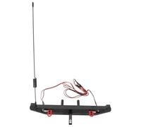 PLOQAZEH RC Accessories For Traxxas For Axial For TRX4 For SCX10 90046 L67A 1:10 RC Crawler Car Metal Rear Bumper With Light Antenna Tail Hook
