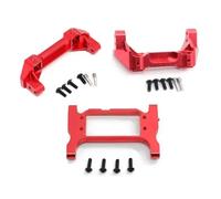 PLOQAZEH RC Accessories For Traxxas For TRX-4 OP RC Car Front And Rear Collision Base Bumper Crossbeam Metal Upgrade Parts Kit Accessories(Red)