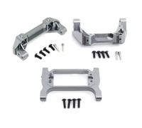PLOQAZEH RC Accessories For Traxxas For TRX-4 OP RC Car Front And Rear Collision Base Bumper Crossbeam Metal Upgrade Parts Kit Accessories(Dark Grey)