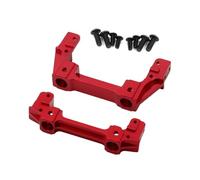 PLOQAZEH RC Accessories For Wrangler For Axial For SCX10 II 90047 90046 1/10 RC Crawler Car Metal Front Rail Bumper Mounts Servo Stand Upgrades(Red)
