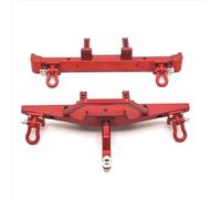 PLOQAZEH RC Accessories For Wrangler For MN128 B87b 1/12 RC Car Metal Front And Rear Bumper Kit Upgrade Parts Repair Replacement Accessories(Red)