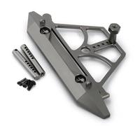 PLOQAZEH Rc Bumper Modification For Axial For Scx10 I III For Wrangler For Gladiator 1/10 Aluminum Rear Bumper With Spare Tire Rack RC Crawler Car Model Parts(Titanium)