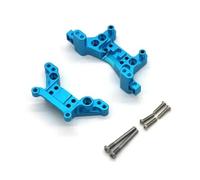 PLOQAZEH RC Car Upgrade Part For MJX H16 16207 16208 16209 16210 1/16 2Pcs Metal Front And Rear Shock Tower RC Car Tracked Vehicles Upgrade Parts Accessories Replacement(Blue)