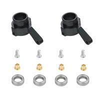 PLOQAZEH RC Car Upgrade Part For MN D90 D91 For WPL B1 B-1 B14 B-14 B16 B24 B-24 C14 C-14 C24 C-24 B36 2pcs Metal Steering Cup RC Car Accessories Upgrade Replacement Use(Black)