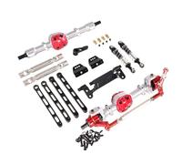 PLOQAZEH Rc Components For MN For MN82 LC79 For MN78 1/12 Model RC Car Parts Metal Upgrade Front And Rear Assembly Kit Repair Replacement(SilverandBlack)