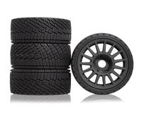 PLOQAZEH RC Crawlers Models For Arrma For Team For Losi For Kyosho For HPI Wr8 For HSP 1/7 1/8 Scale 100mm For Racing Wheels Set RC Track 17mm Hex Shafts(Black)