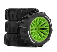PLOQAZEH RC Crawlers Models For Arrma For Typhon For Grom 1/14 Tires Sand Digging Snow Beach For Small Typhoon Model Accessor Assemble Replace(Green)