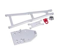 PLOQAZEH RC Crawlers Models For Axial For Capra 1.9UTB Trail For Buggy 1/10 Car Crawler Upgrade Parts CNC Aluminium RC Wrecker Tow Truck Crane Arm Kit(Silver)