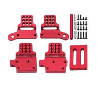 PLOQAZEH RC Crawlers Models For TRX4-M For Defender For Bronco 1/18 CNC Aluminum Shock Mounts Set Chassis With Multiple Mounting Positions RC Crawler Upgrade(Red)