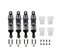 PLOQAZEH RC Crawlers Models For WPL C14 C24 For MN D90 D91 MN99 99s 4Pcs Adjustable Oil Filled Type Metal Shock Absorber With Tower RC Car Upgrade Parts(Gray)