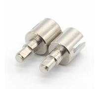 PLOQAZEH RC Differential Cup Set For HSP 02032 1/10 RC Car Model Spare Parts 02024 For Universal Joint Cup C 2PCS Upgrade Accessories Black For Silver(Silver)
