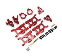 PLOQAZEH RC Models Parts For Gladiator 1/14 For ZD For Racing MT16 BX12 X12S For JIUSI PT14R Metal 5-piece For Swing Arm Steering Cup Remote Control Car Parts(Red)